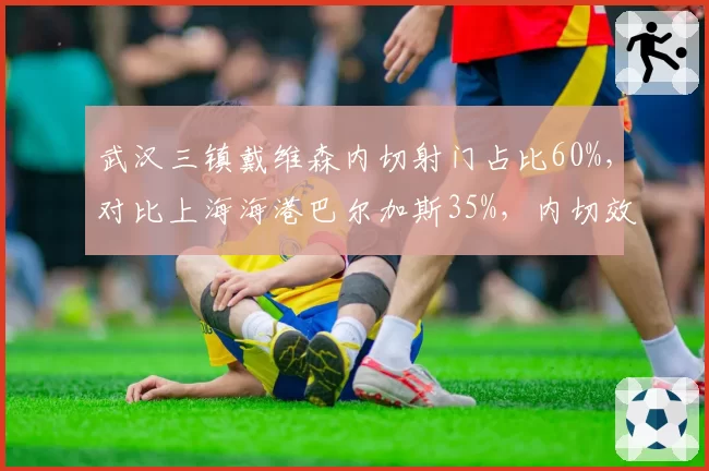 武汉三镇戴维森内切射门占比60%，对比上海海港巴尔加斯35%，内切效率对比